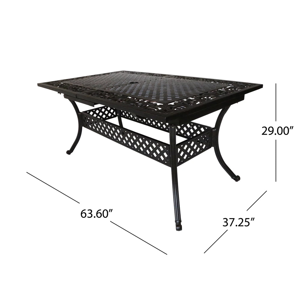 Cast Aluminum Expandable Outdoor Dining Table L77273