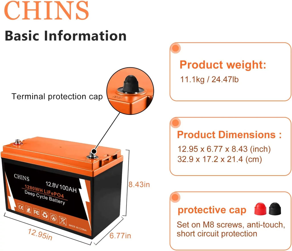 12.8V 100AH LiFePO4 Lithium Battery N725193