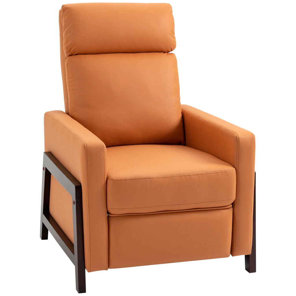 Orange Manual Recliner Chair with Footrest M323729