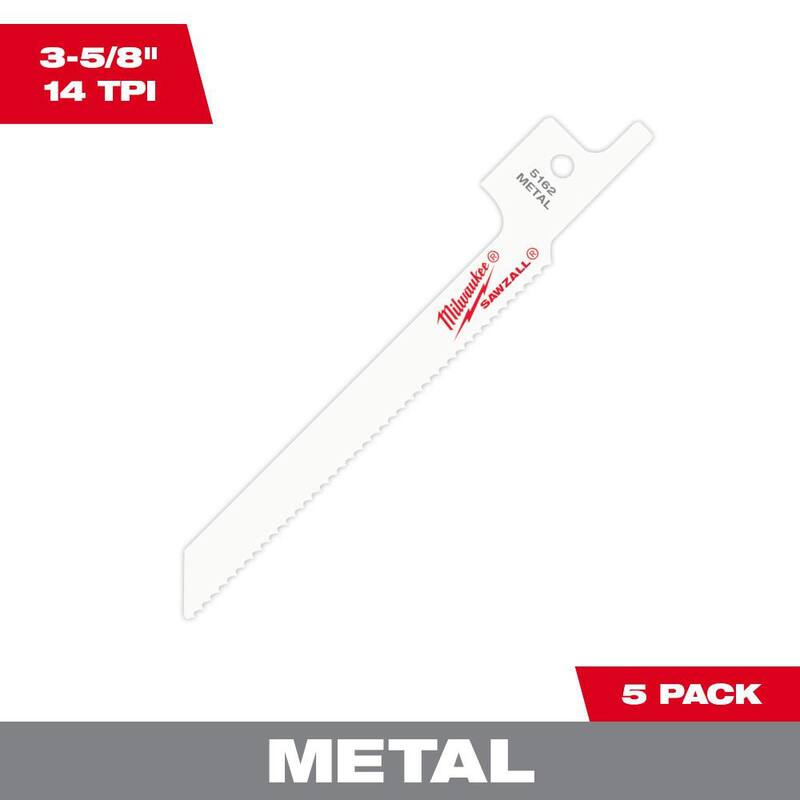 3-5/8 in. 14 TPI Metal Cutting Reciprocating Saw Blades 5-Pack M21243