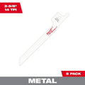 3-5/8 in. 14 TPI Metal Cutting Reciprocating Saw Blades 5-Pack M21243