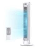 White 40 Inch Oscillating Tower Fan with Remote N4254