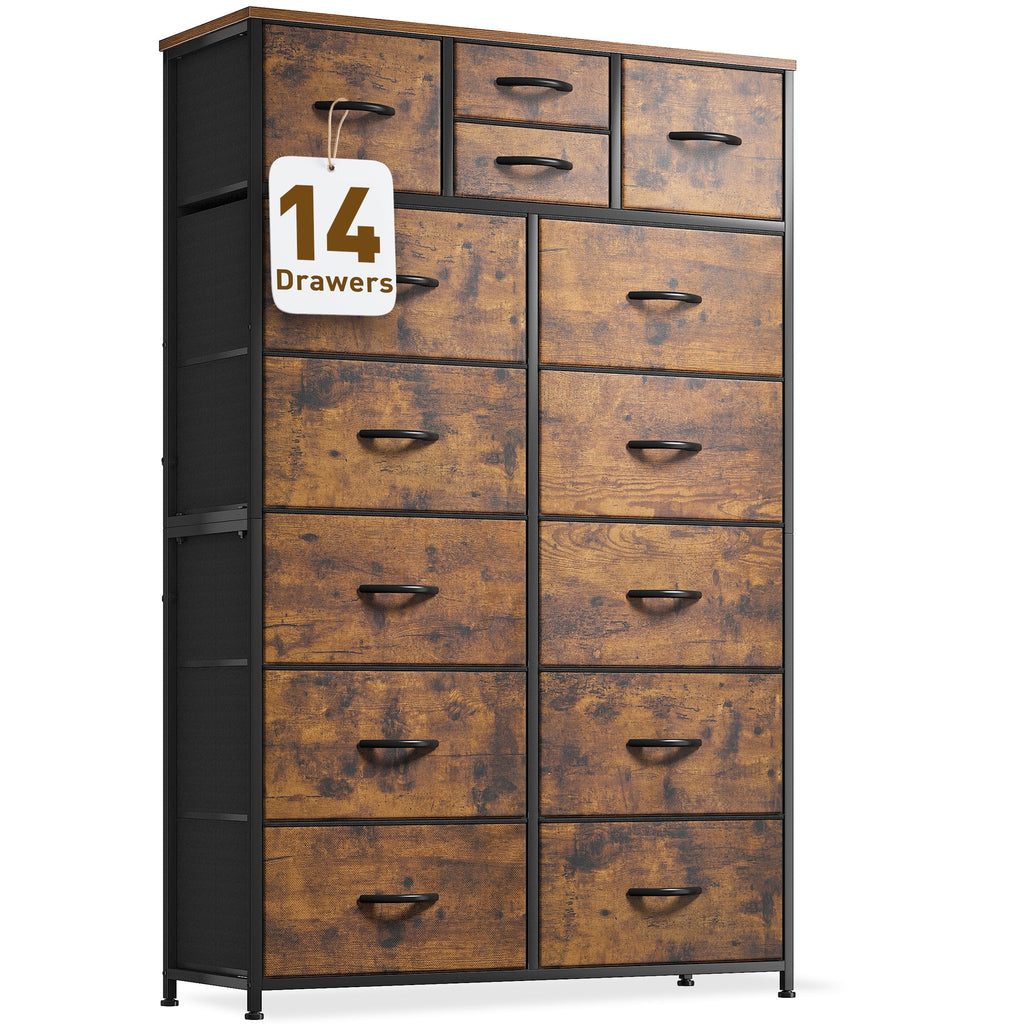 14 Drawer Charcoal Black Dresser Q304