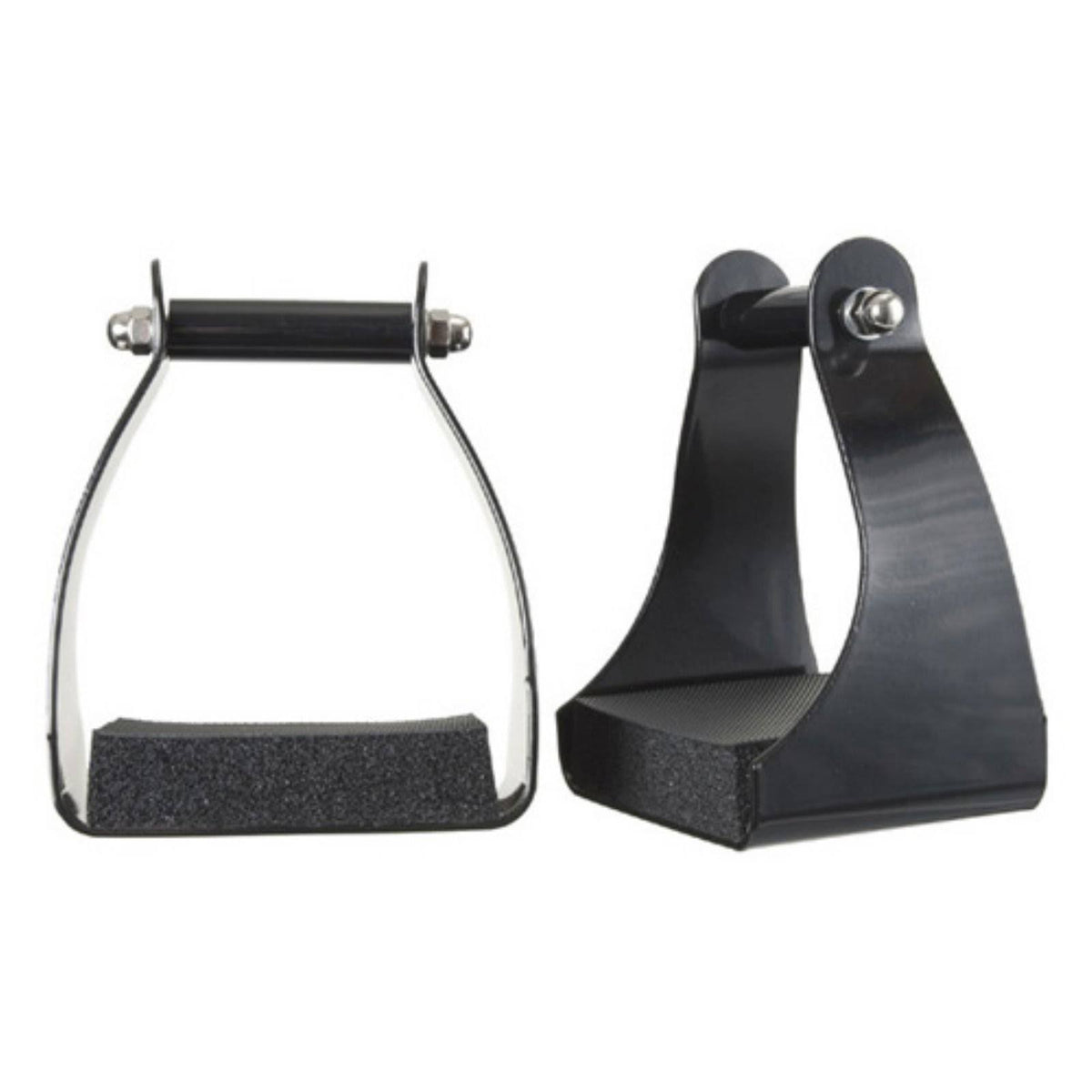 Black 3-Inch Aluminum Trail Stirrups N5960