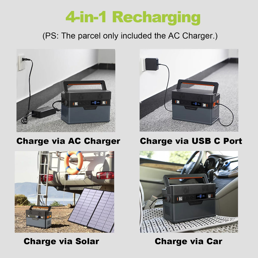 288Wh 300W Portable Power Station with 100W Foldable Solar Panel S9700