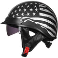 Half Helmet Motorcycle Open Face Sun Visor Quick Release Buckle DOT Approved Z208991