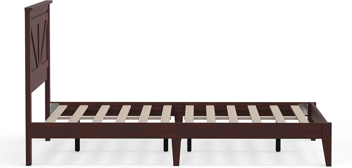 Solid Wood Platform Bed Queen O312779