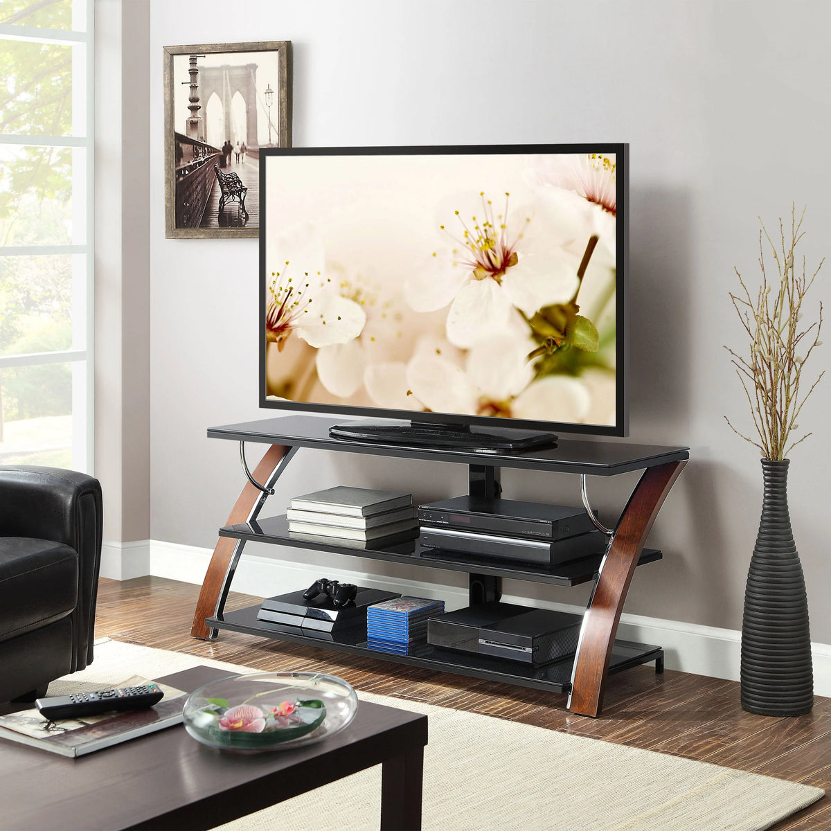 Brown Cherry TV Stand V5869
