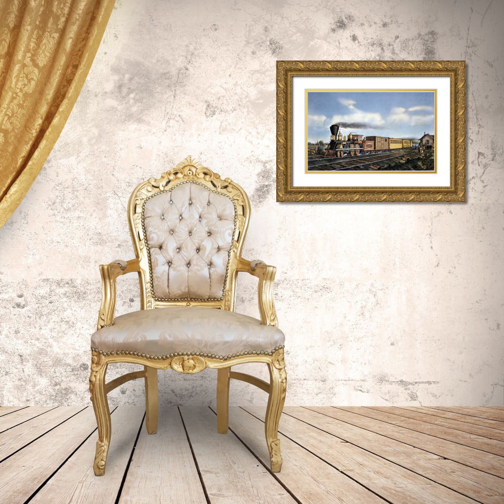 Gold Ornate Wood Framed Art Print X6435