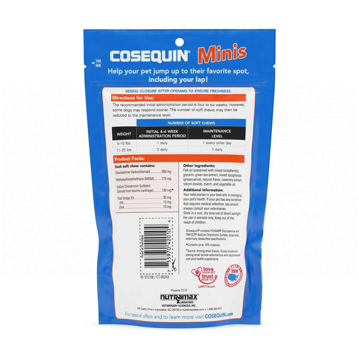 Maximum Strength Soft Chews with MSM Plus Omega-3s for Dogs M50623