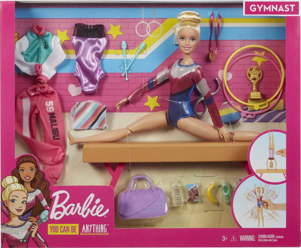 Blonde Doll Gymnastics Playset with Balance Beam T262957