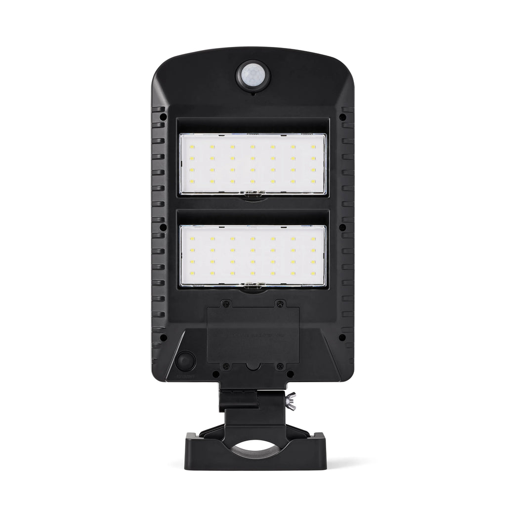 Solar Powered Motion Street and Area Light, Black, 120° Beam Angle D199940