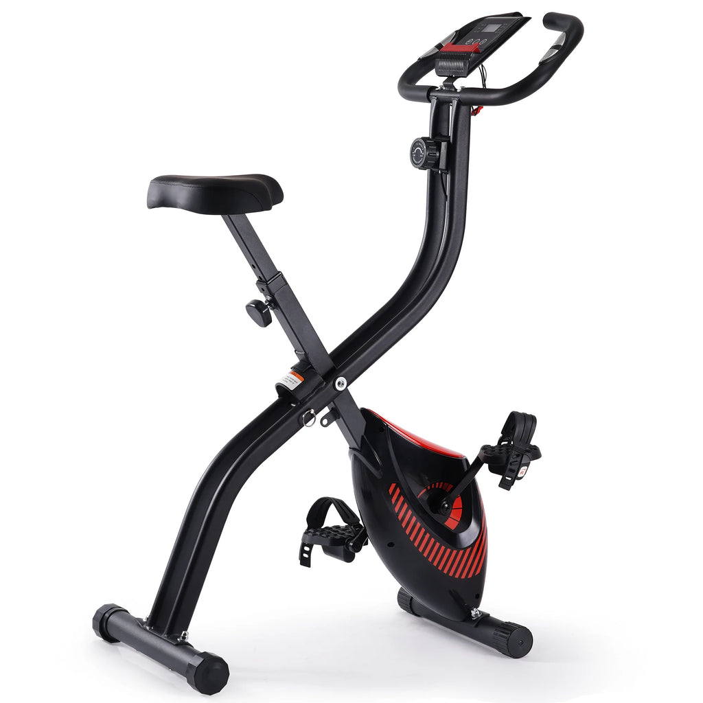 Folding Stationary Exercise Bike with LCD Monitor L703
