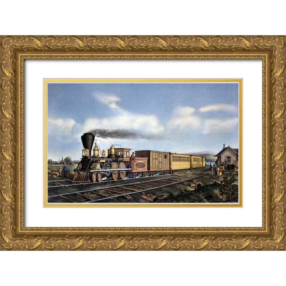 Gold Ornate Wood Framed Art Print X6435
