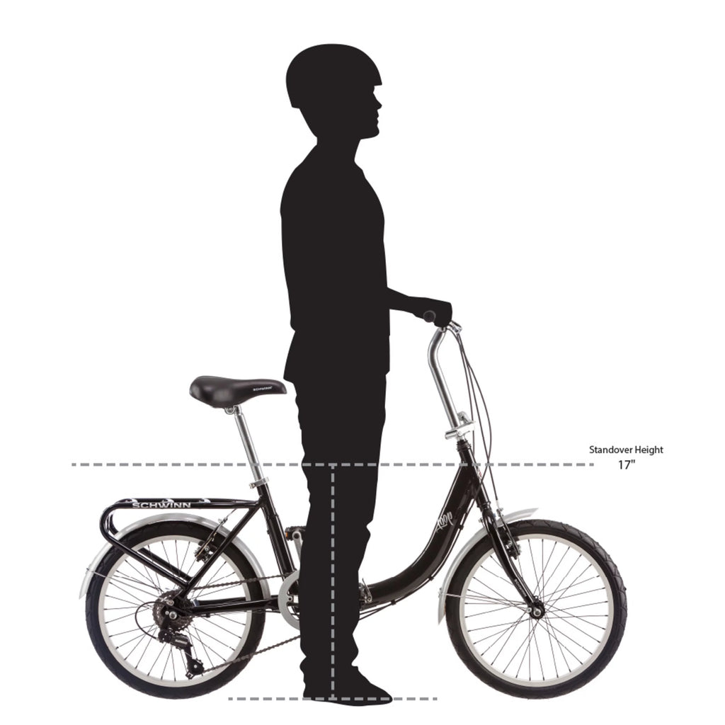 Folding Commuter Bike, 20-inch wheels, Black X394