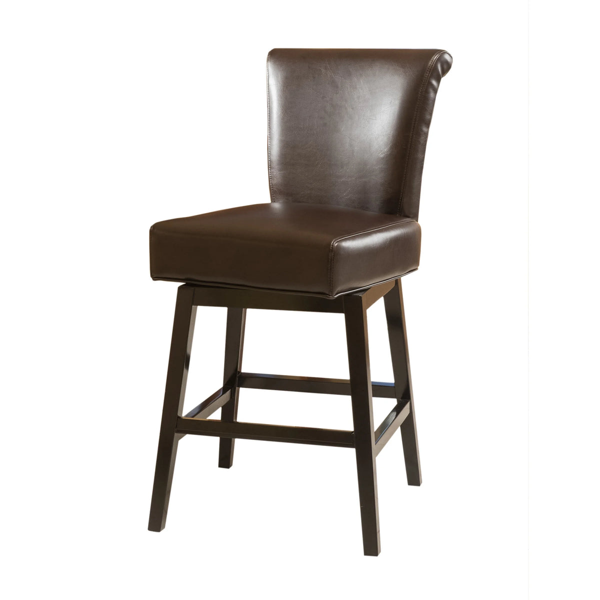Brown Bonded Leather Swivel Counter Stool Y617469