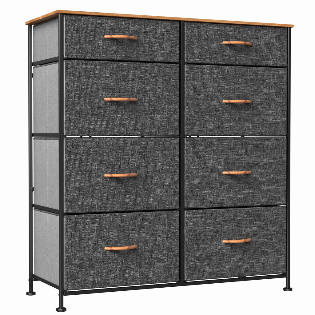 Dark Gray 8 Drawer Storage Dresser C504