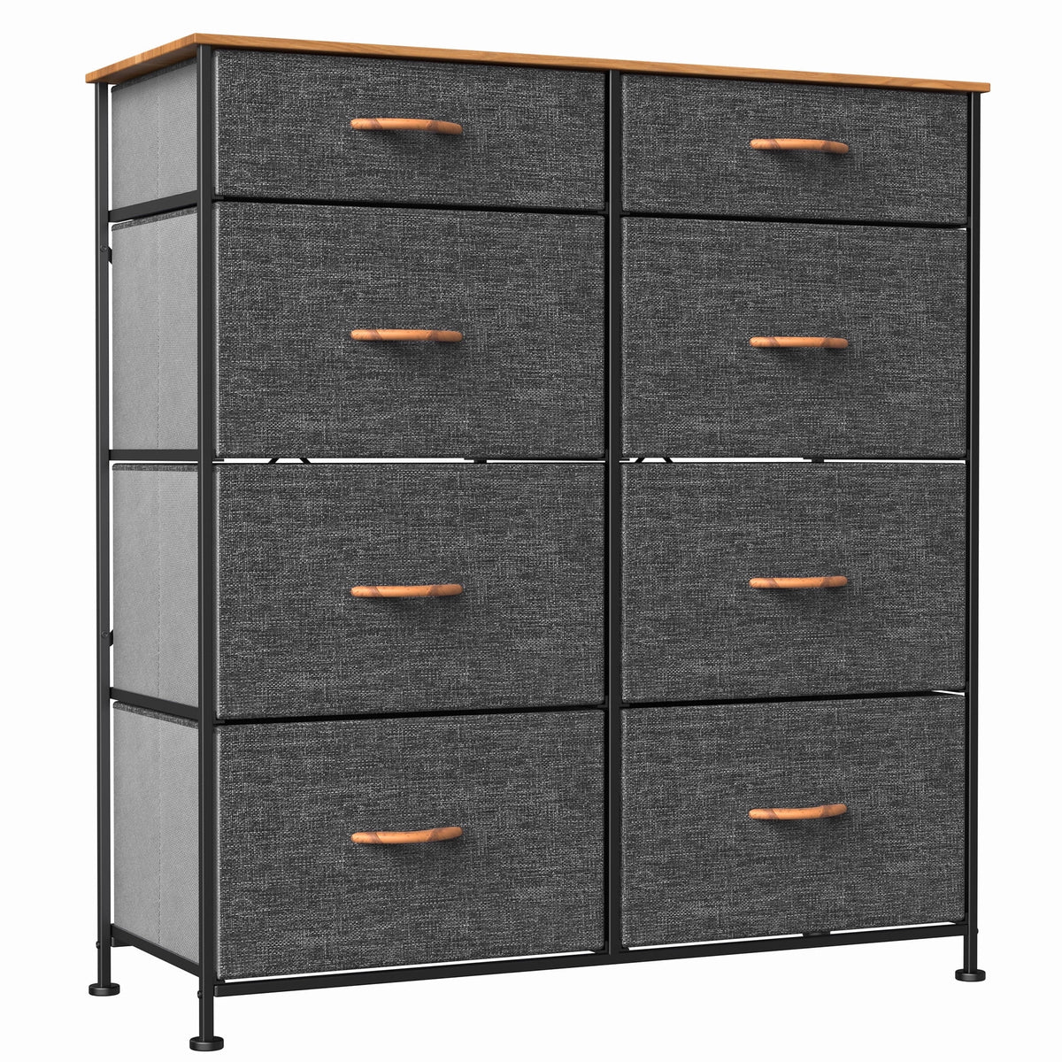 Dark Gray 8 Drawer Storage Dresser C504