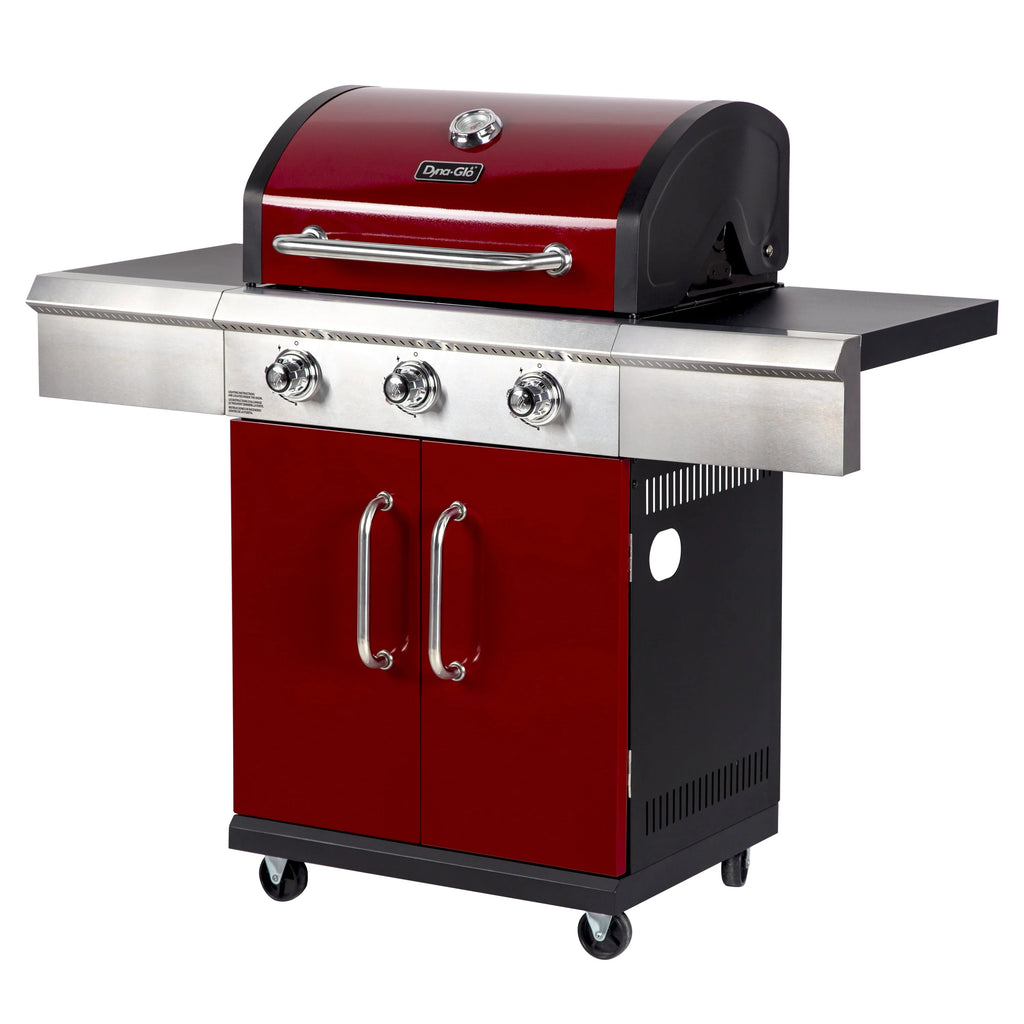 3 Burner Red Propane Gas Grill L27134