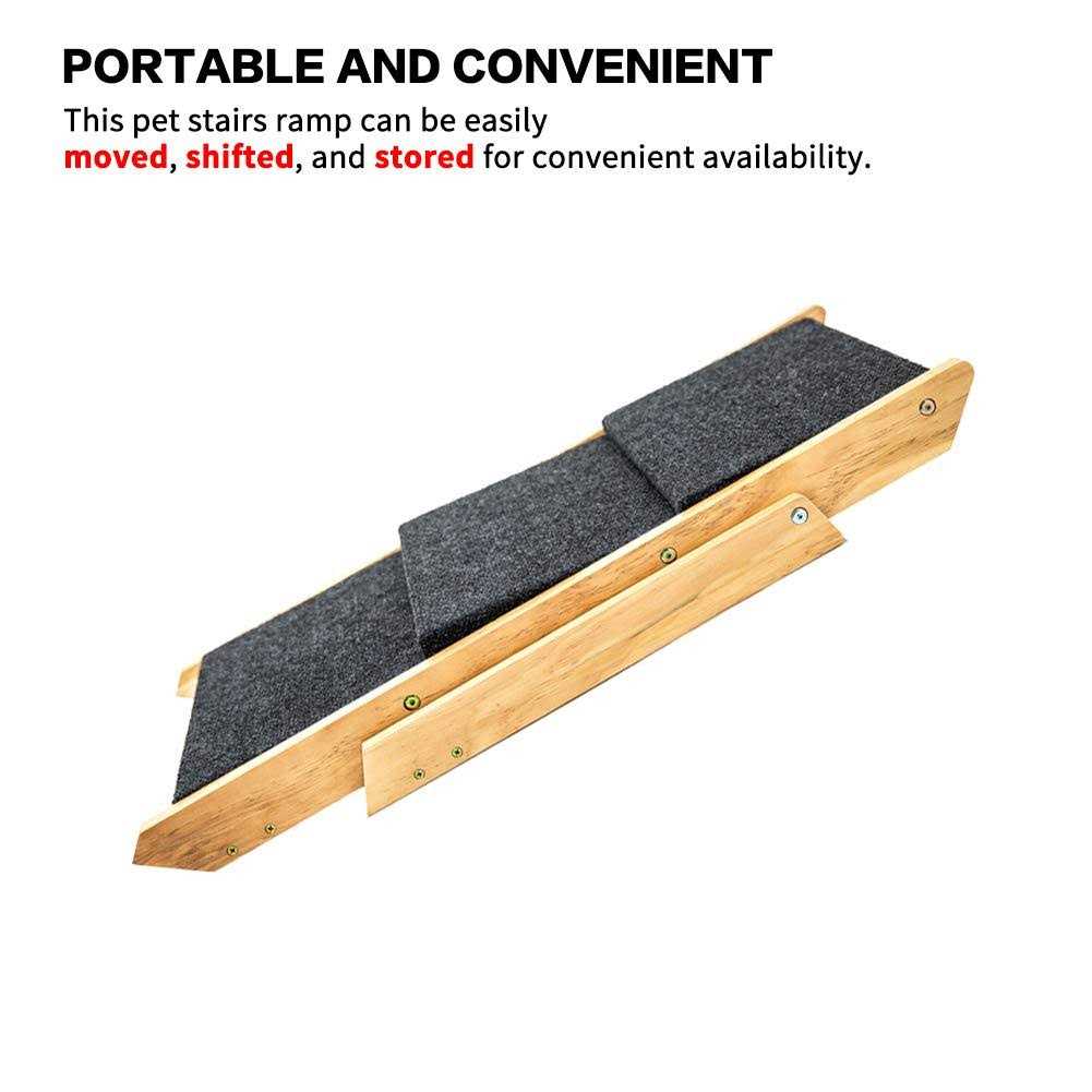 Foldable 4 Levels Wooden Pet Stairs & Ramp S890907