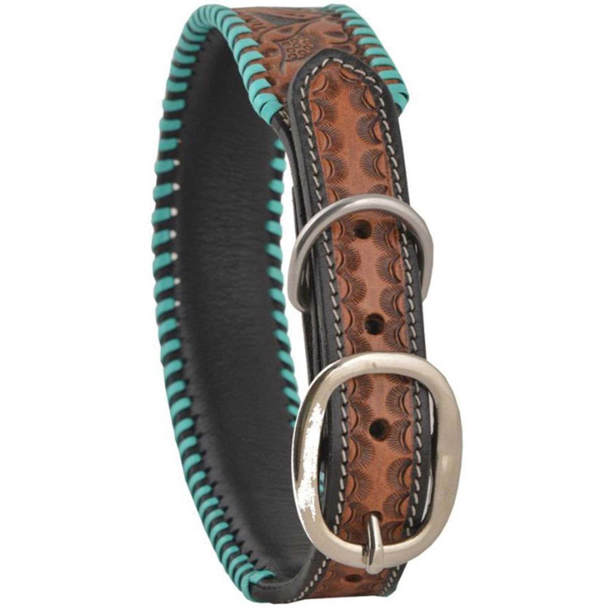 Tooled Leather Dog Collar P154031