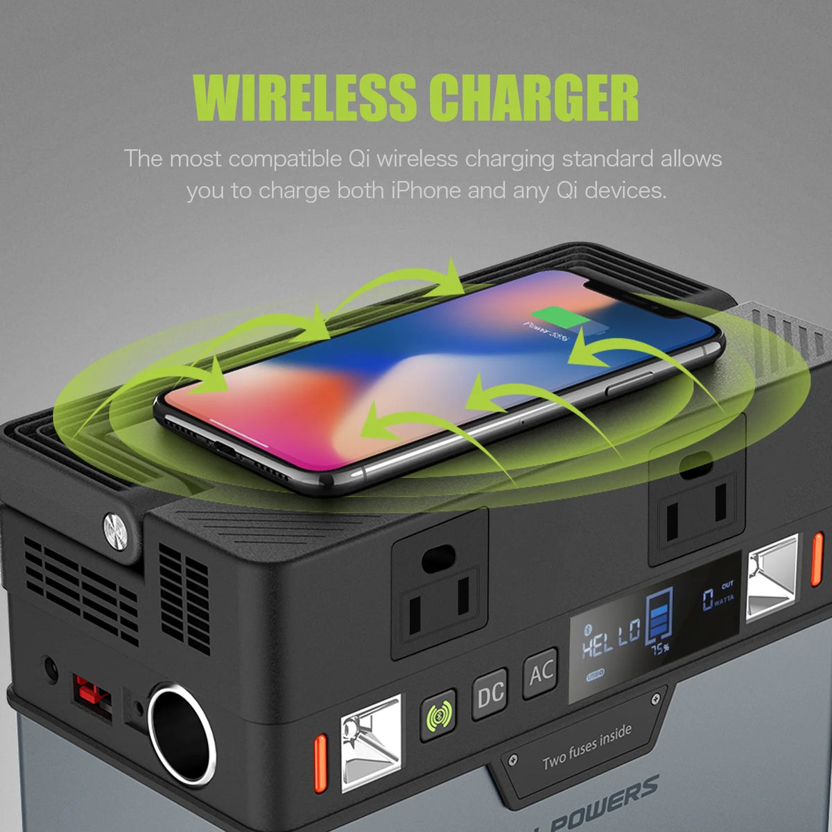288Wh 300W Portable Power Station with 100W Foldable Solar Panel S9700