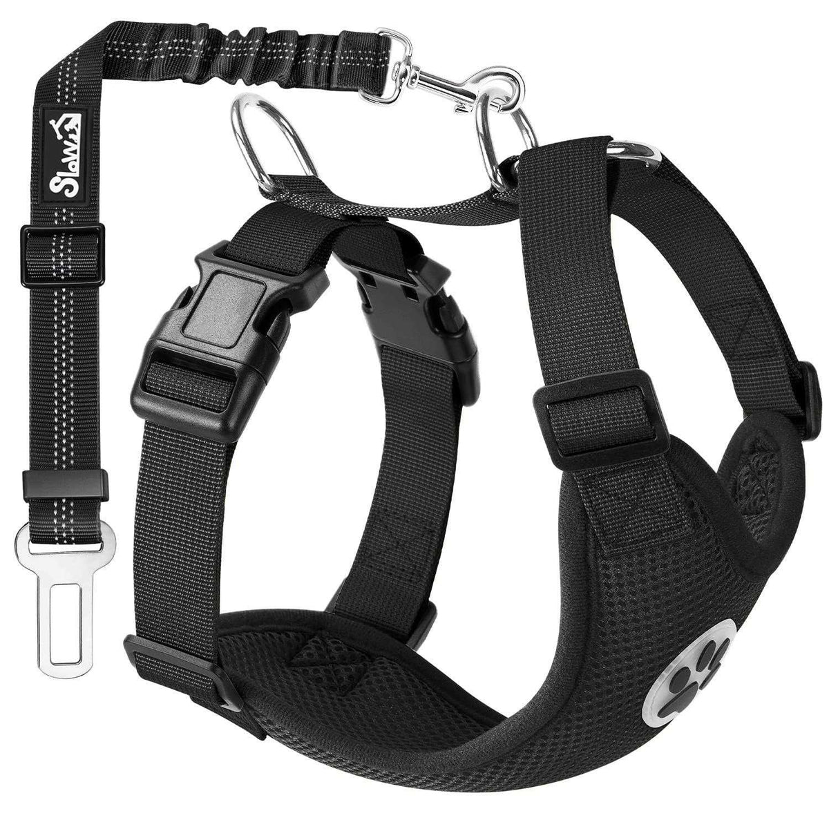 Dog Car Harness Seat Belt Set Adjustable Mesh Breathable G614921