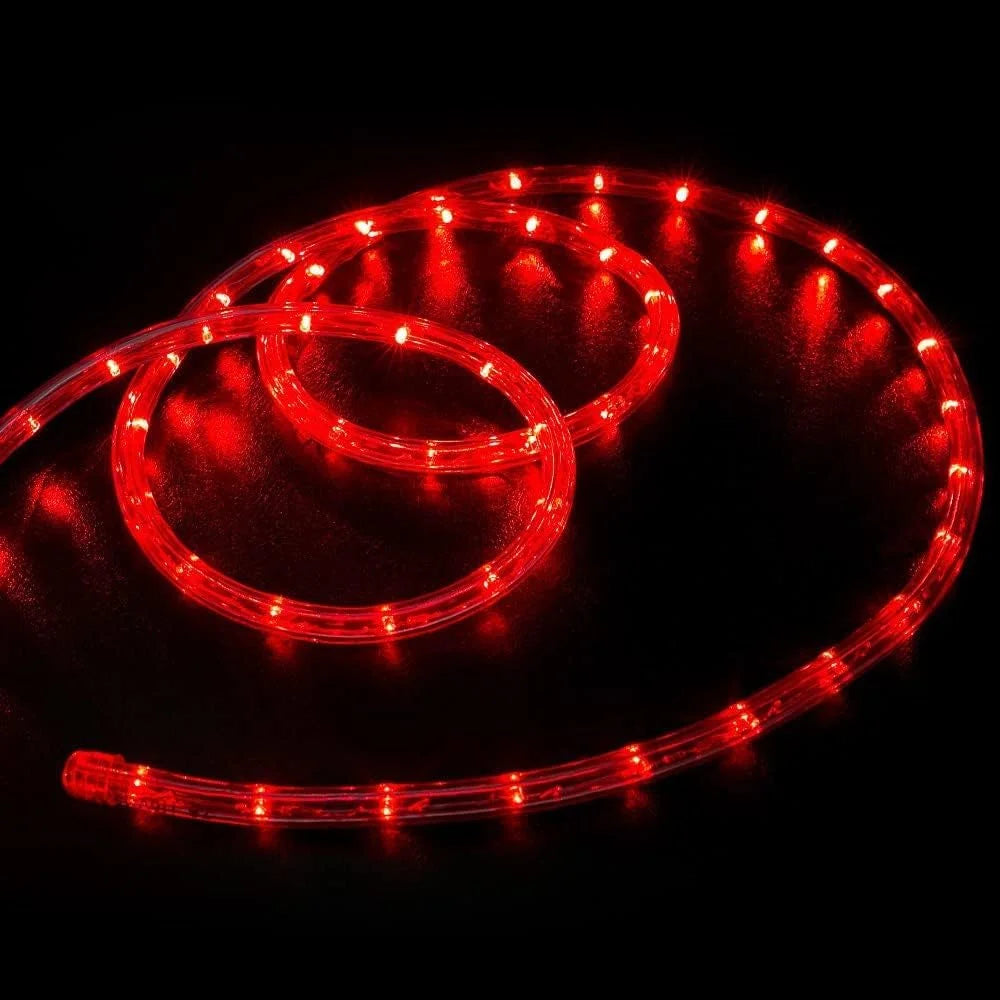 25Ft Red LED Rope Light, Connectable Outdoor Waterproof Z80424