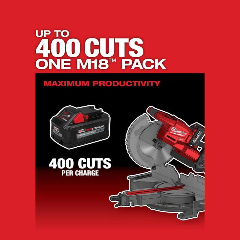 18V Cordless Dual Bevel Sliding Compound Miter Saw Kit with 8.0 Ah Batteries Y5378