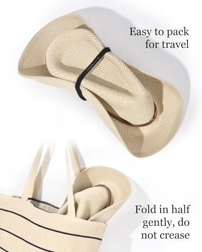 Straw Cowboy Sun Hats with Wind Lanyard UPF 80+ K51511
