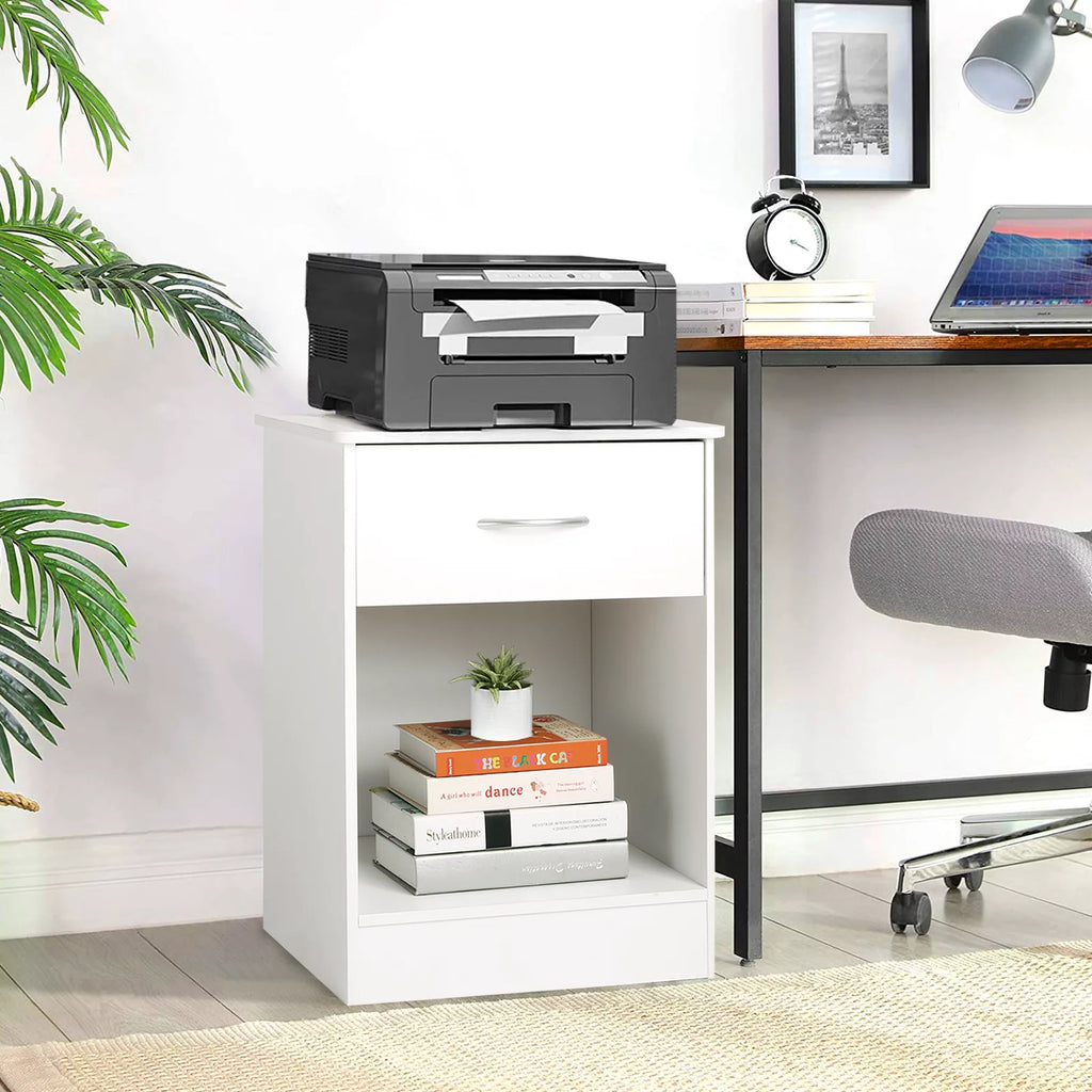 White Nightstand with Drawer M2097
