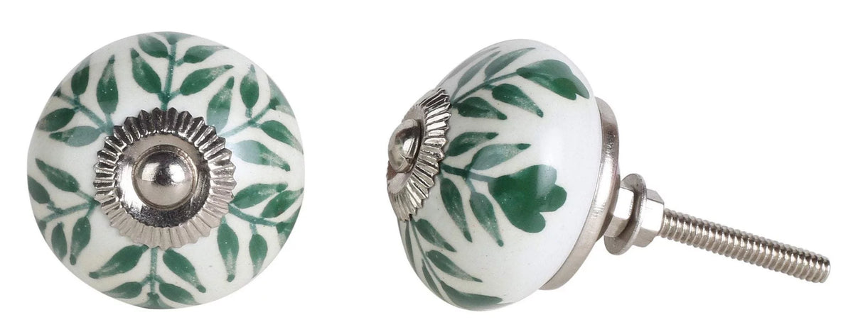 Ceramic Green Round Knobs Set Of 12 X264076