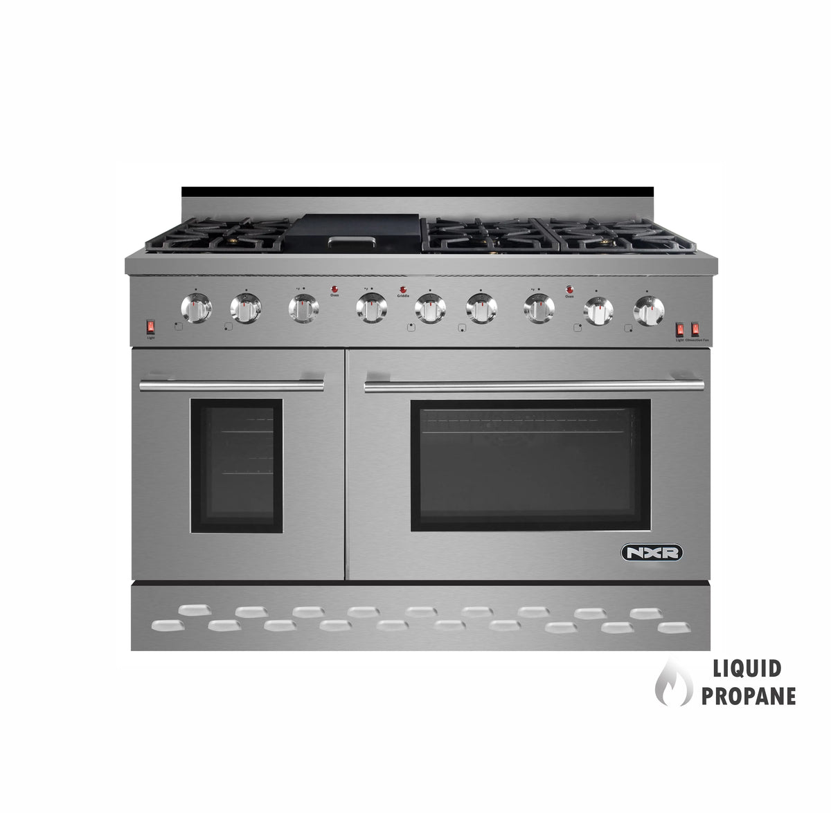 48" Stainless Steel Propane Gas Range with Convection Oven P120