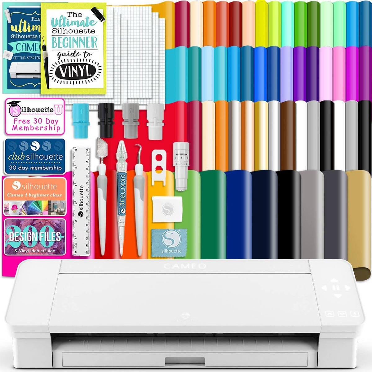 White Cameo 4 Vinyl Sheets Tools Guides Y10623