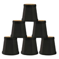 3.5 Silk Bell Candelabra Shade Set of 6 Black Gold D575496