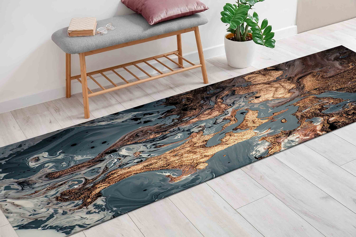 2'x3' Shimmery Marble Printed Rug C382