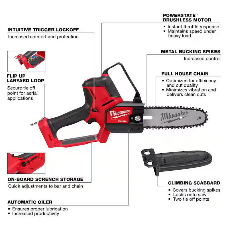18V Lithium-Ion Brushless Cordless Handheld Blower and Pruning Saw 2-Tool L512472