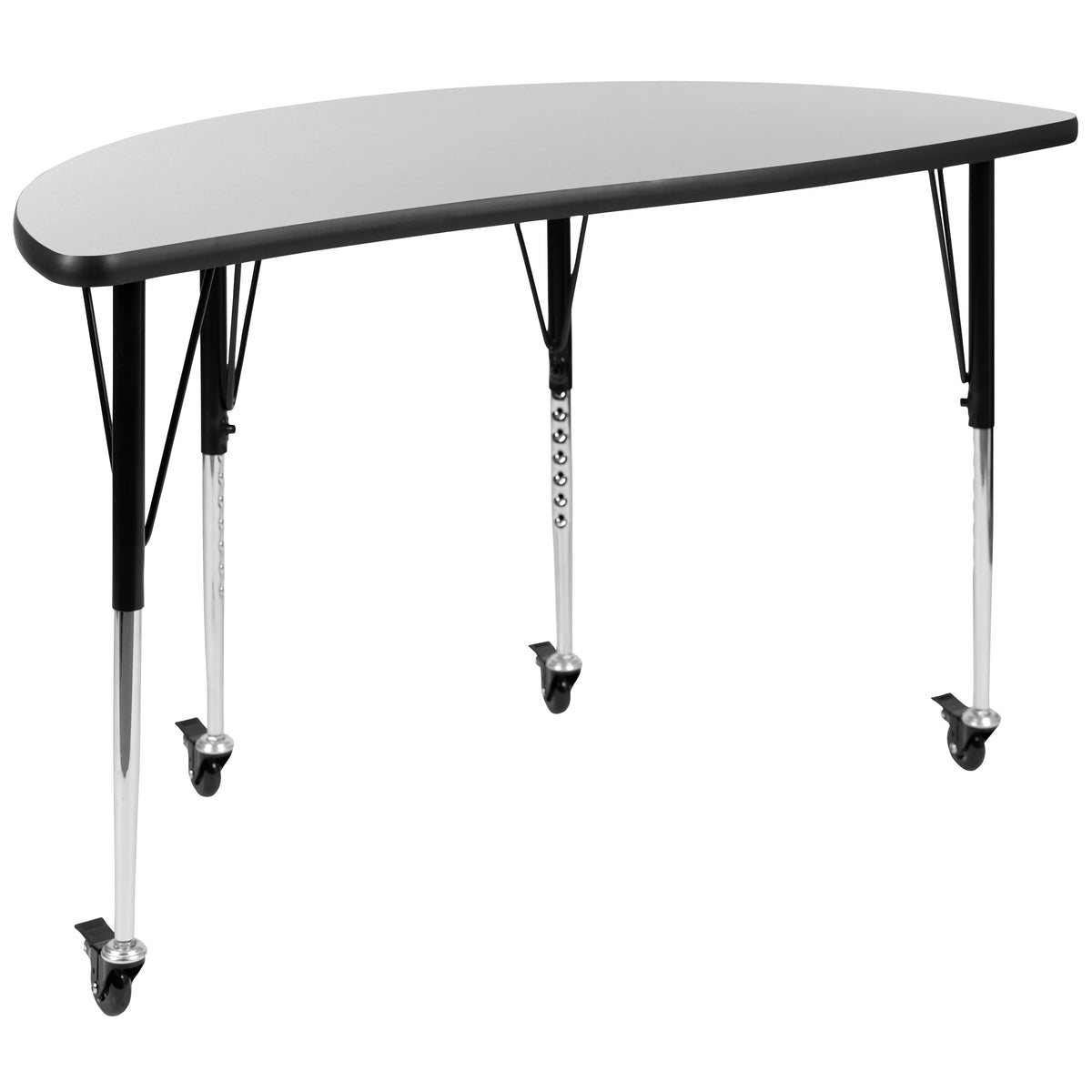 Grey Black Laminate Activity Table Set with Stack Chairs S3243