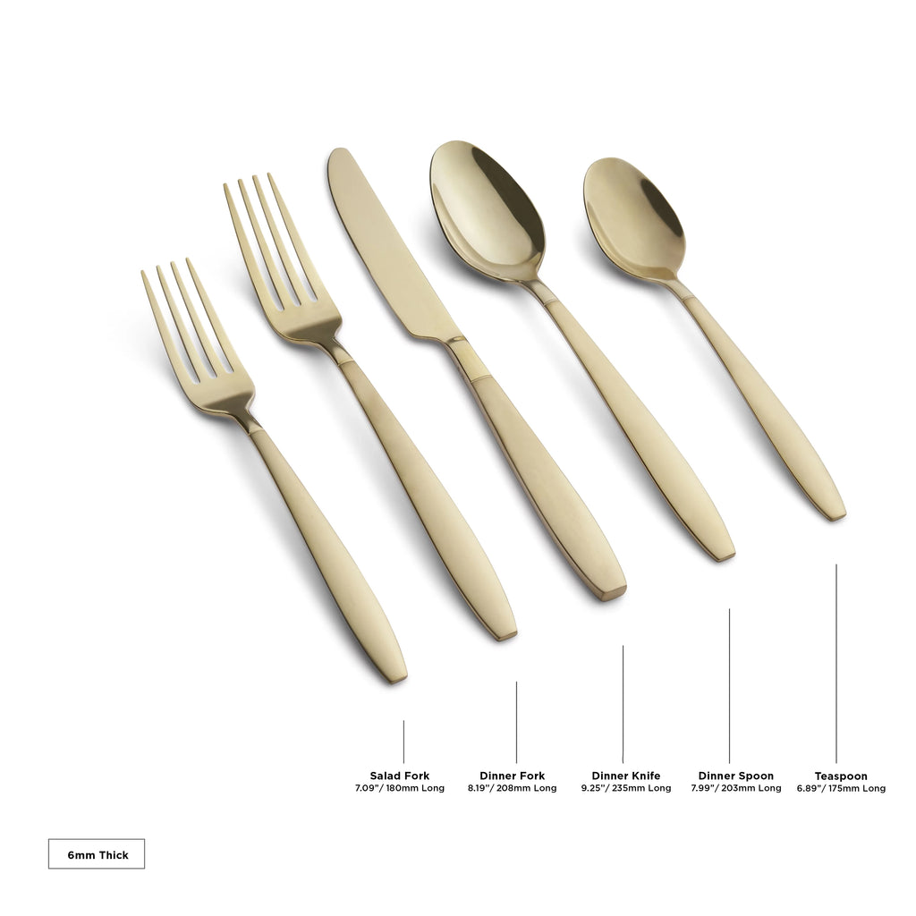 Champagne Sand & Mirror Stainless Steel 20pc Flatware Set N248328