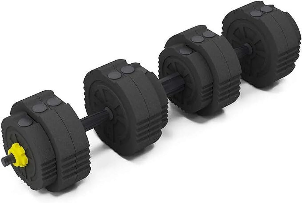 55lb Adjustable Dumbbells Set with Connecting Rod Black I1913