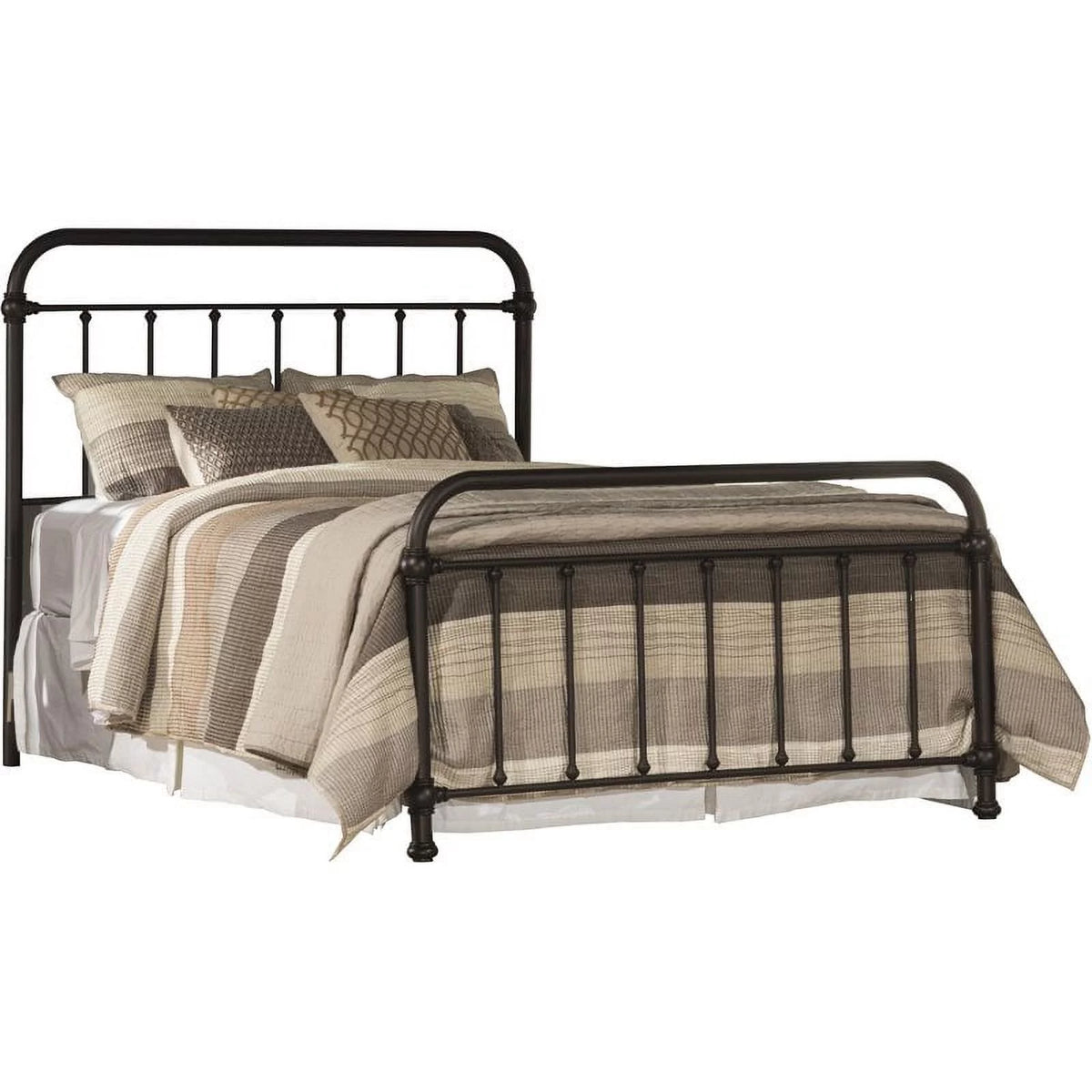 Full Metal Spindle Panel Bed in Dark Bronze O46248