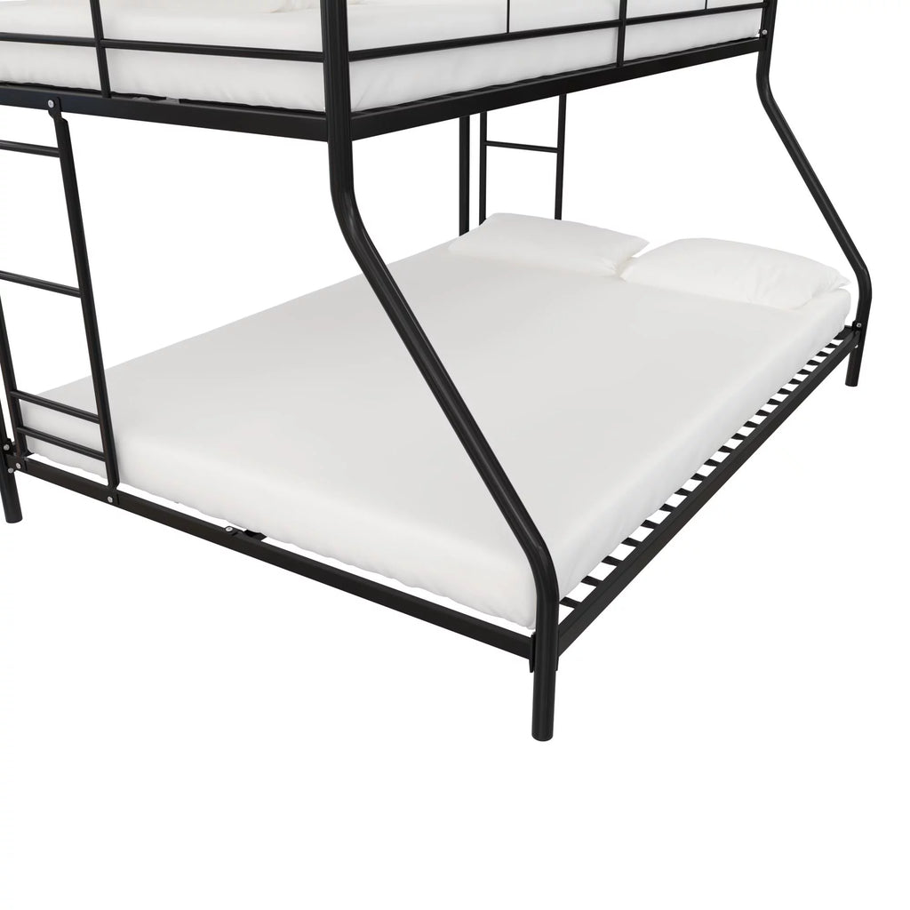 Twin over Full Metal Bunk Bed, Black F121878