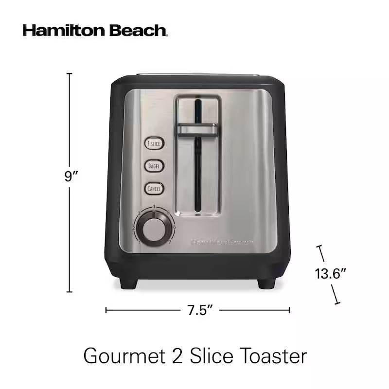 900-Watts 2-Slice Black Wide Slot Toaster U995