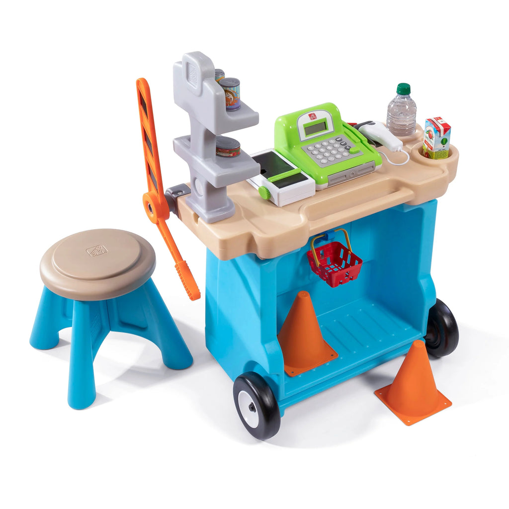 Blue Kids Plastic Playset with Umbrella I1528