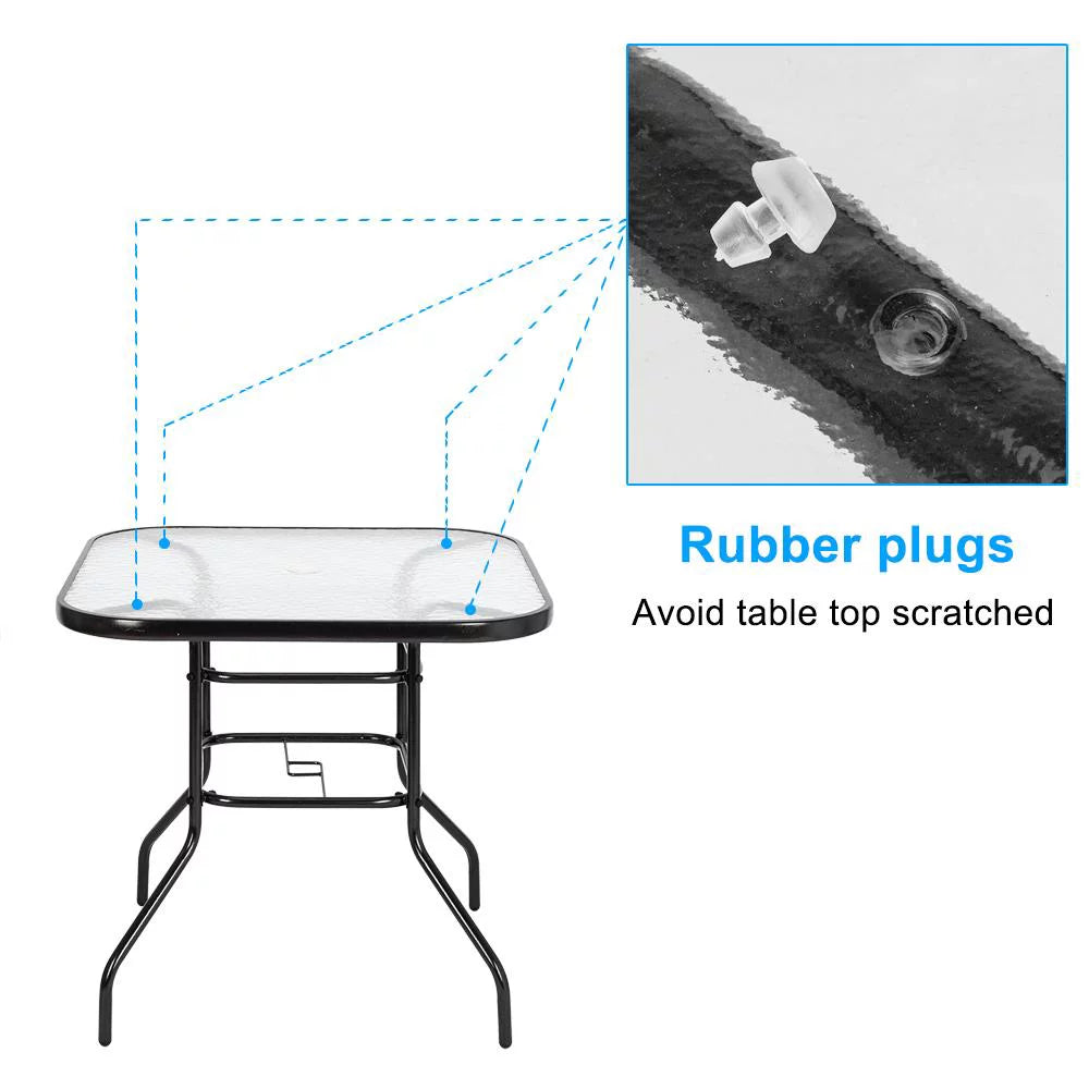 Round Glass Outdoor Dining Table D958988