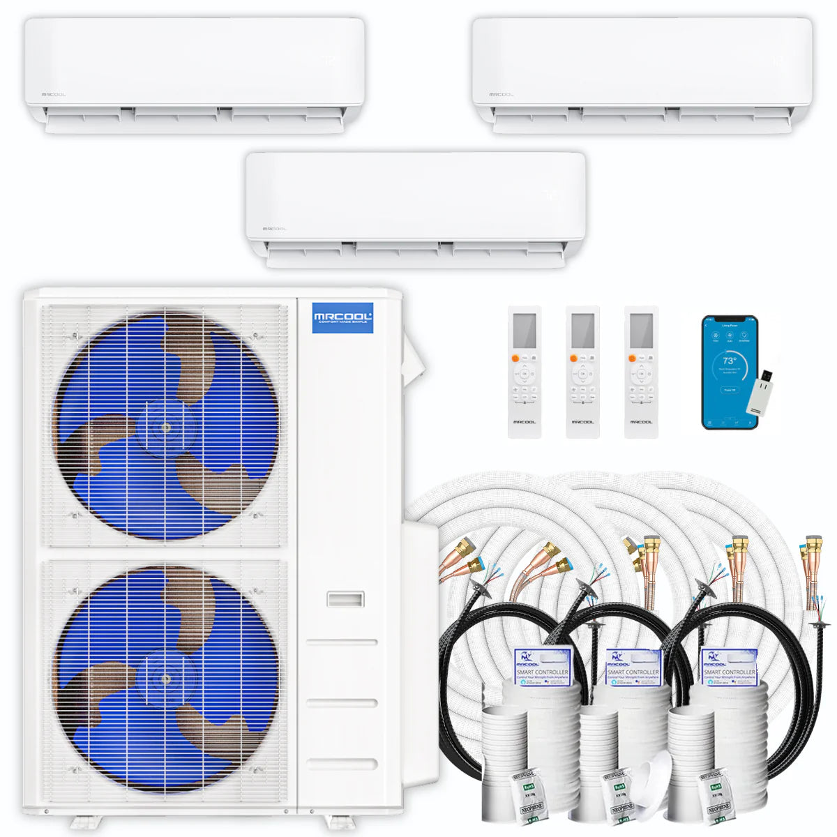 39,000 BTU 3 Zone Ductless Air Conditioner and Heat Pump J826