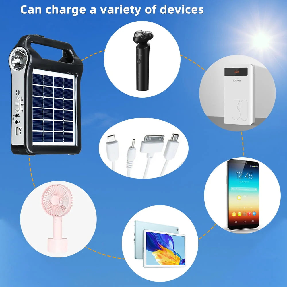 Portable Solar Power Station with Flashlights R283782