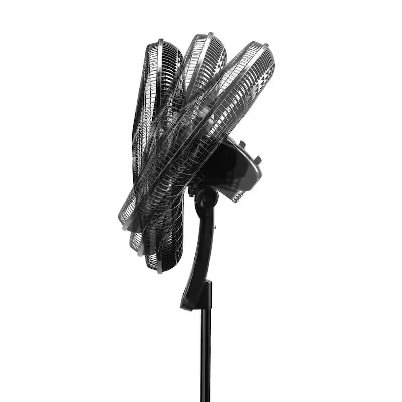 Black 4 Speeds Oscillating Pedestal Fan N3134