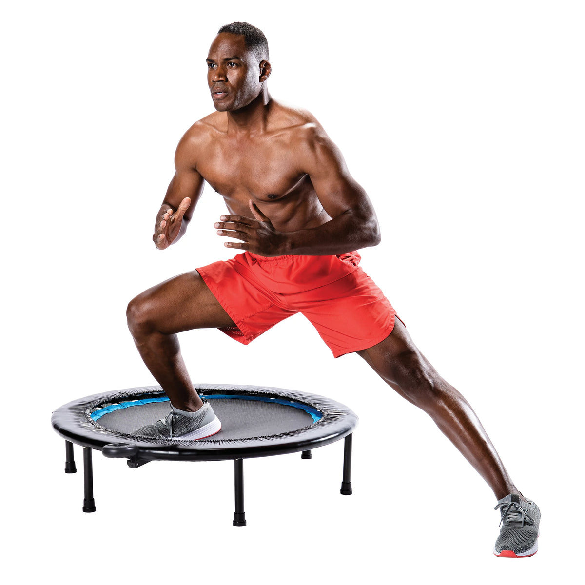 Black Trampoline with Monitor and Adjustable Incline C3416