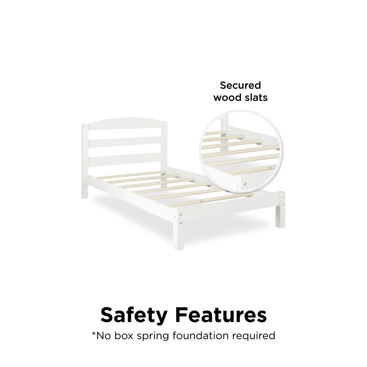 Twin Size Espresso Wood Platform Bed K847